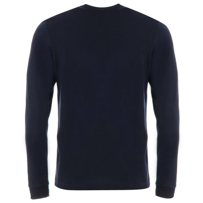 LACOSTE LONG SLEEVE COTTON CROC LOGO T-SHIRT NAVY BLUE RRP £55 BNWT