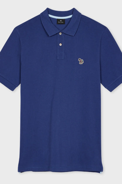 PAUL SMITH ZEBRA PIQUE COTTON POLO SHIRT DARK ROYAL BLUE (46F) 2XL RRP £90 NEW