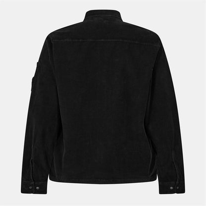 C.P. COMPANY LENS CORDUROY COTTON ZIPPED OVERSHIRT JACKET BLACK XL RRP £375 BNWT