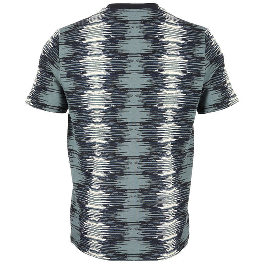 FRED PERRY SOUNDWAVE GLITCH PIQUE COTTON T-SHIRT STOCKPORT BLUE 2XL RRP £80 BNWT