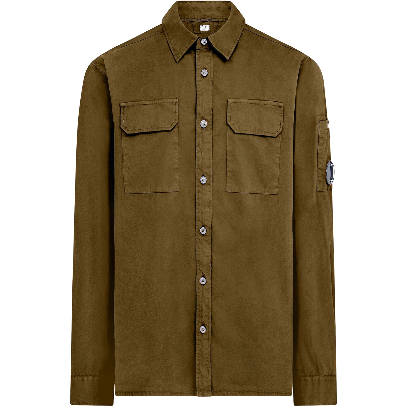 C.P. COMPANY LENS COTTON DOUBLE POCKET OVERSHIRT IVY GREEN RRP £285 BNWT