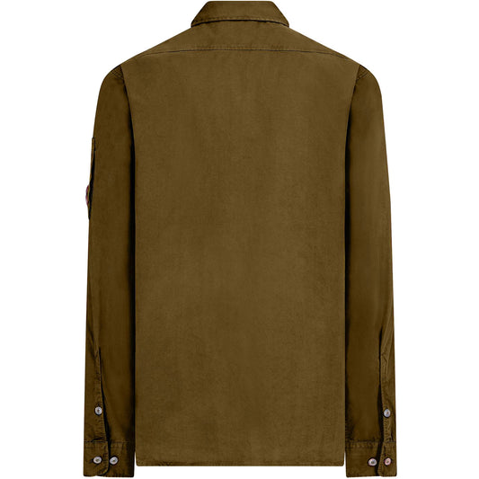 C.P. COMPANY LENS COTTON DOUBLE POCKET OVERSHIRT IVY GREEN RRP £285 BNWT