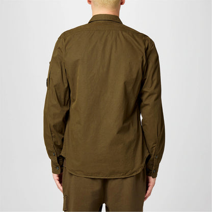 C.P. COMPANY LENS COTTON DOUBLE POCKET OVERSHIRT IVY GREEN RRP £285 BNWT