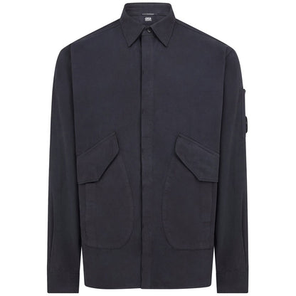 C.P. COMPANY MICROREPS LENS COTTON OVERSHIRT JACKET BLACK SAND RRP £395 BNWT