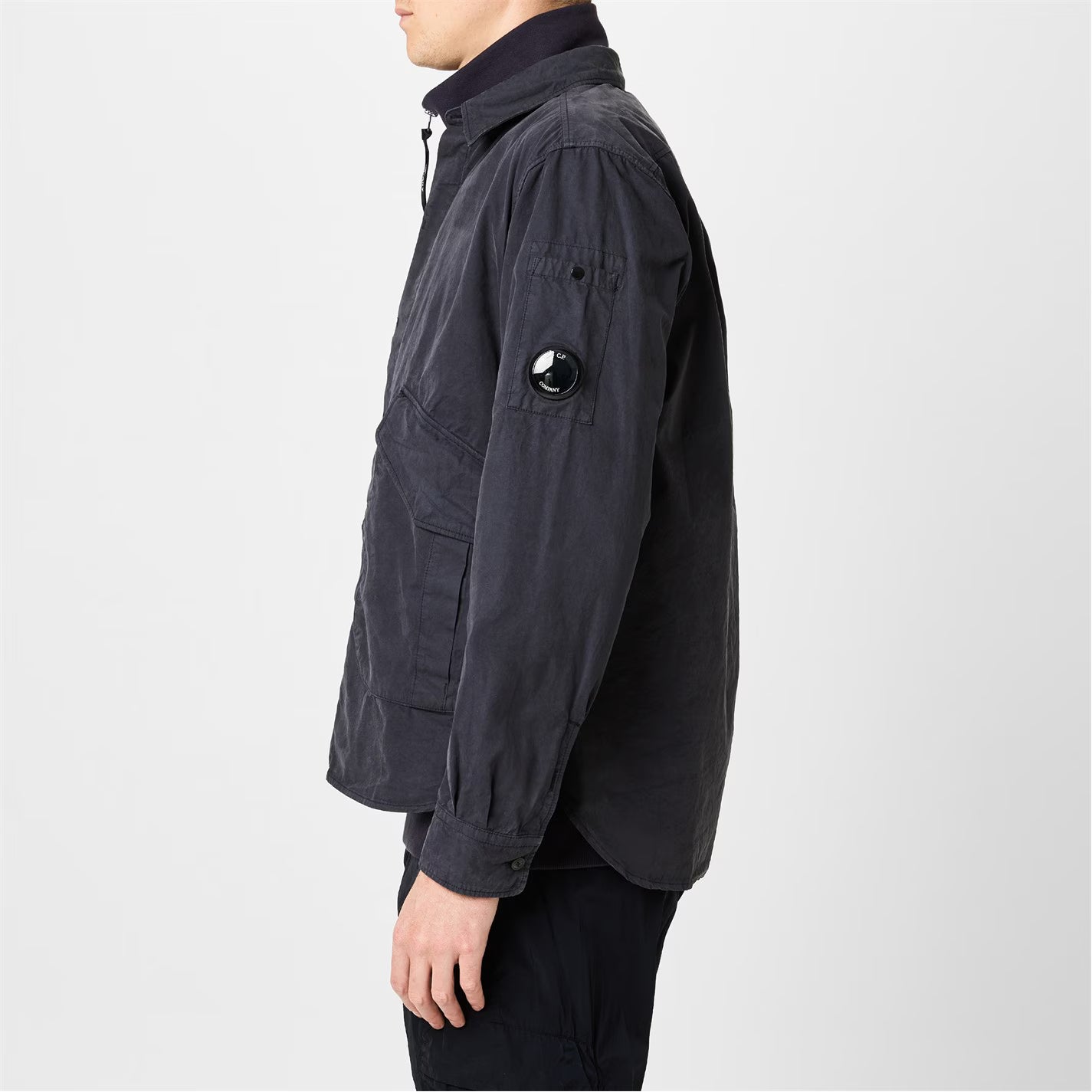 CP COMPANY MICROREPS LENS COTTON OVERSHIRT JACKET BLACK SAND RRP £395 BNWT