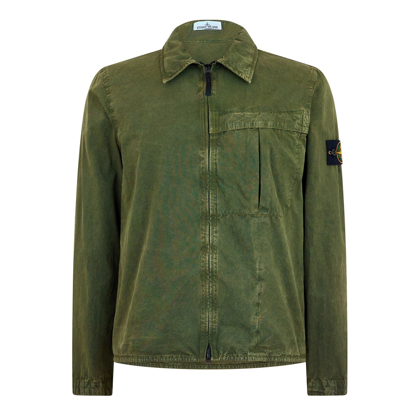 STONE ISLAND WASHED COTTON CANVAS OVERSHIRT MUSCHIO GREEN 2XL RRP £460 BNWT