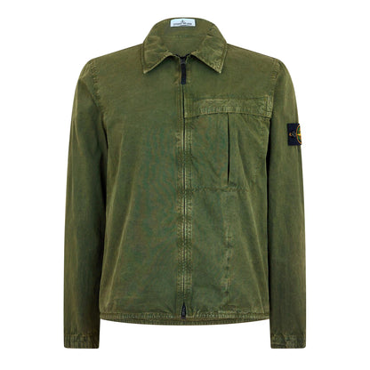 STONE ISLAND WASHED COTTON CANVAS OVERSHIRT MUSCHIO GREEN 2XL RRP £460 BNWT