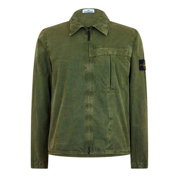 STONE ISLAND WASHED COTTON CANVAS OVERSHIRT MUSCHIO GREEN 2XL RRP £460 BNWT