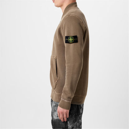 STONE ISLAND FULL ZIP HEAVY COTTON BOMBER JACKET BROWN NOCCE 2XL RRP £470 BNWT
