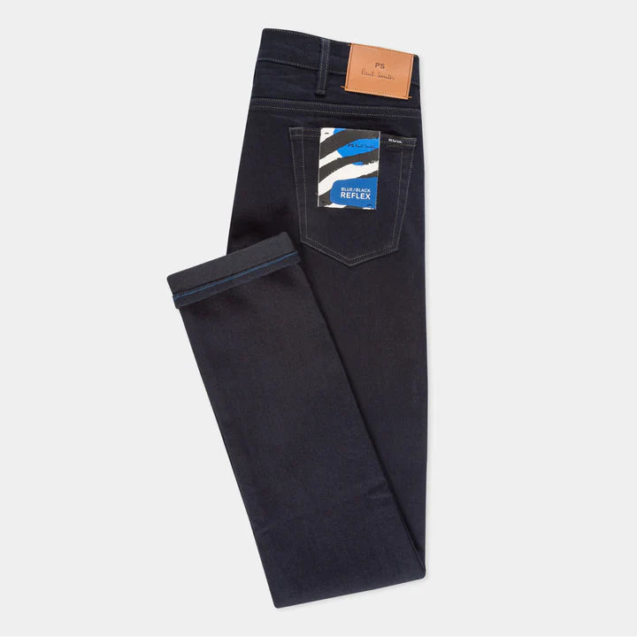 PAUL SMITH PS BLUE/BLACK REFLEX SLIM STRETCH JEANS 32 REG DARK BLUE RRP £155 NEW