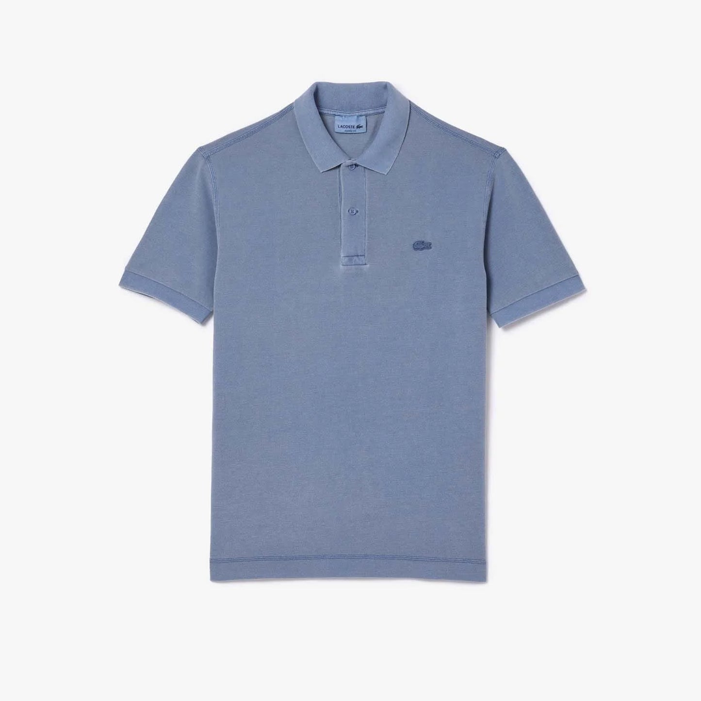 LACOSTE CLASSIC FIT NATURAL DYE COTTON POLO SHIRT BLUE (7) 2XL RRP £120 BNWT