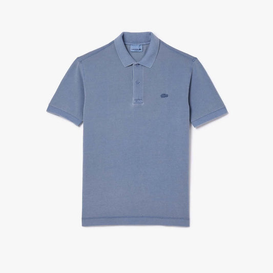 LACOSTE CLASSIC FIT NATURAL DYE COTTON POLO SHIRT BLUE (7) 2XL RRP £120 BNWT