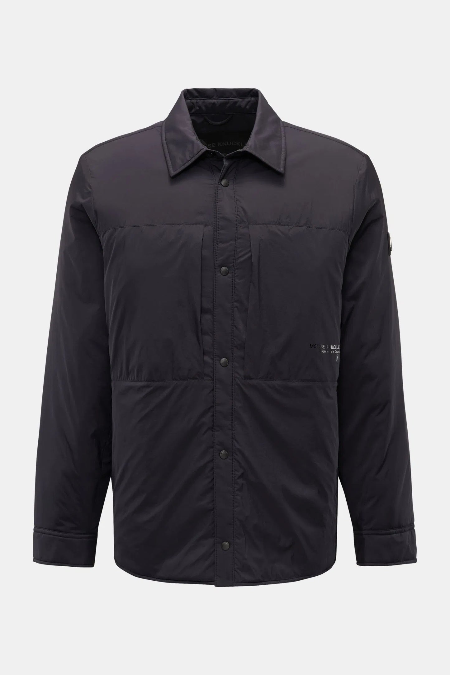 MOOSE KNUCKLES ASH LIGHTWEIGHT PADDED SHIRT JACKET BLACK LARGE RRP £395 BNWT