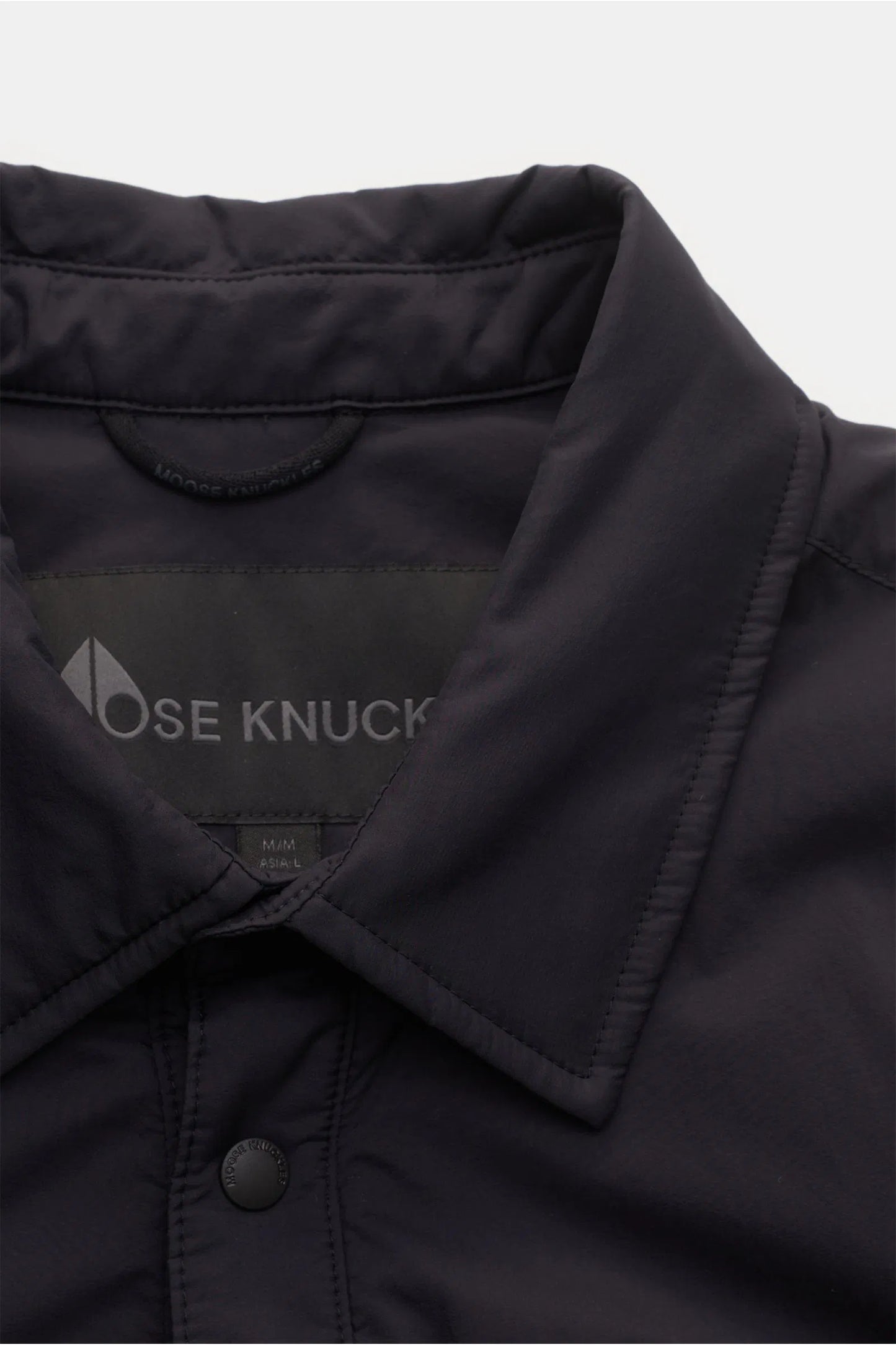 MOOSE KNUCKLES ASH LIGHTWEIGHT PADDED SHIRT JACKET BLACK LARGE RRP £395 BNWT