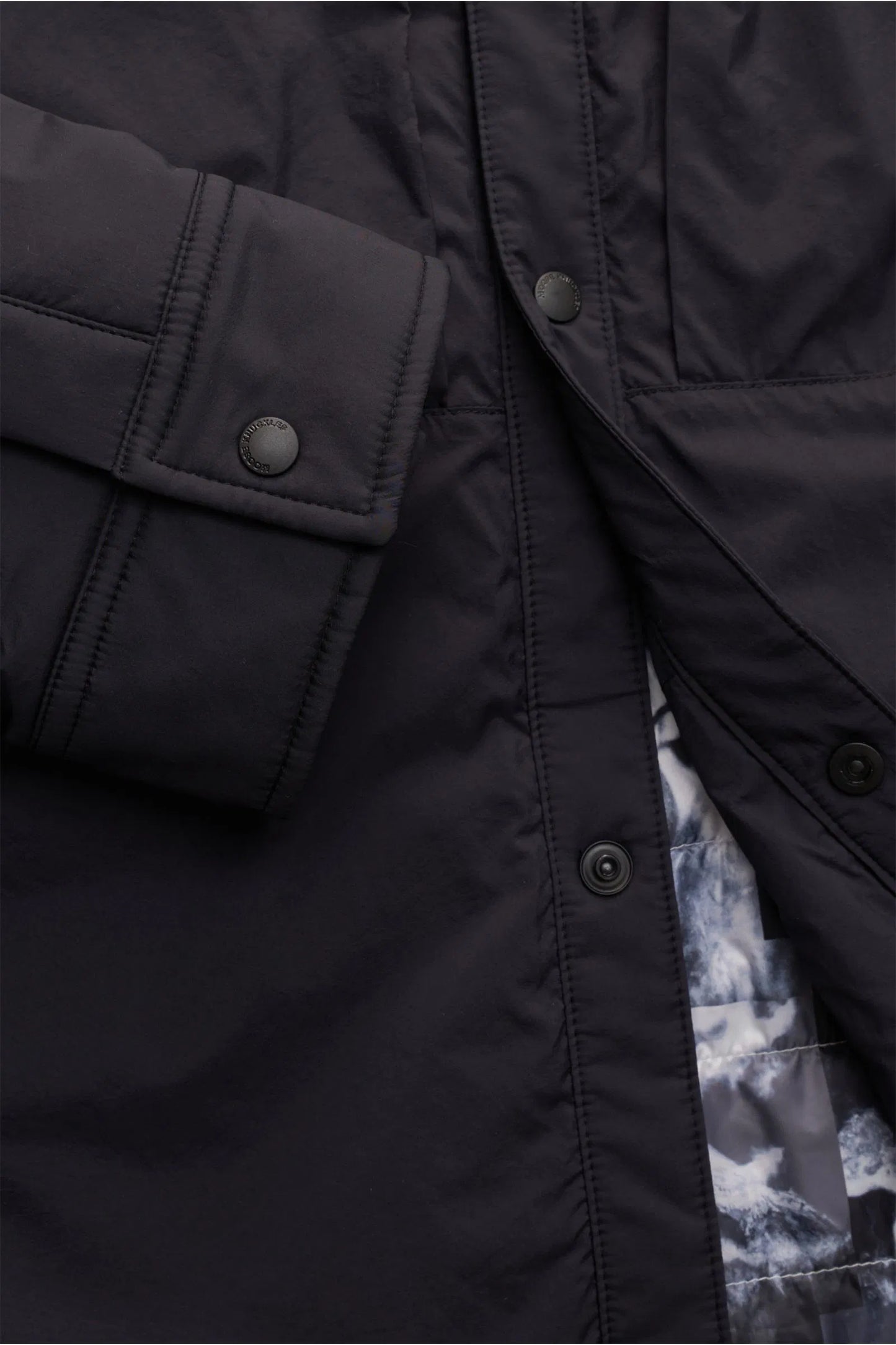 MOOSE KNUCKLES ASH LIGHTWEIGHT PADDED SHIRT JACKET BLACK LARGE RRP £395 BNWT