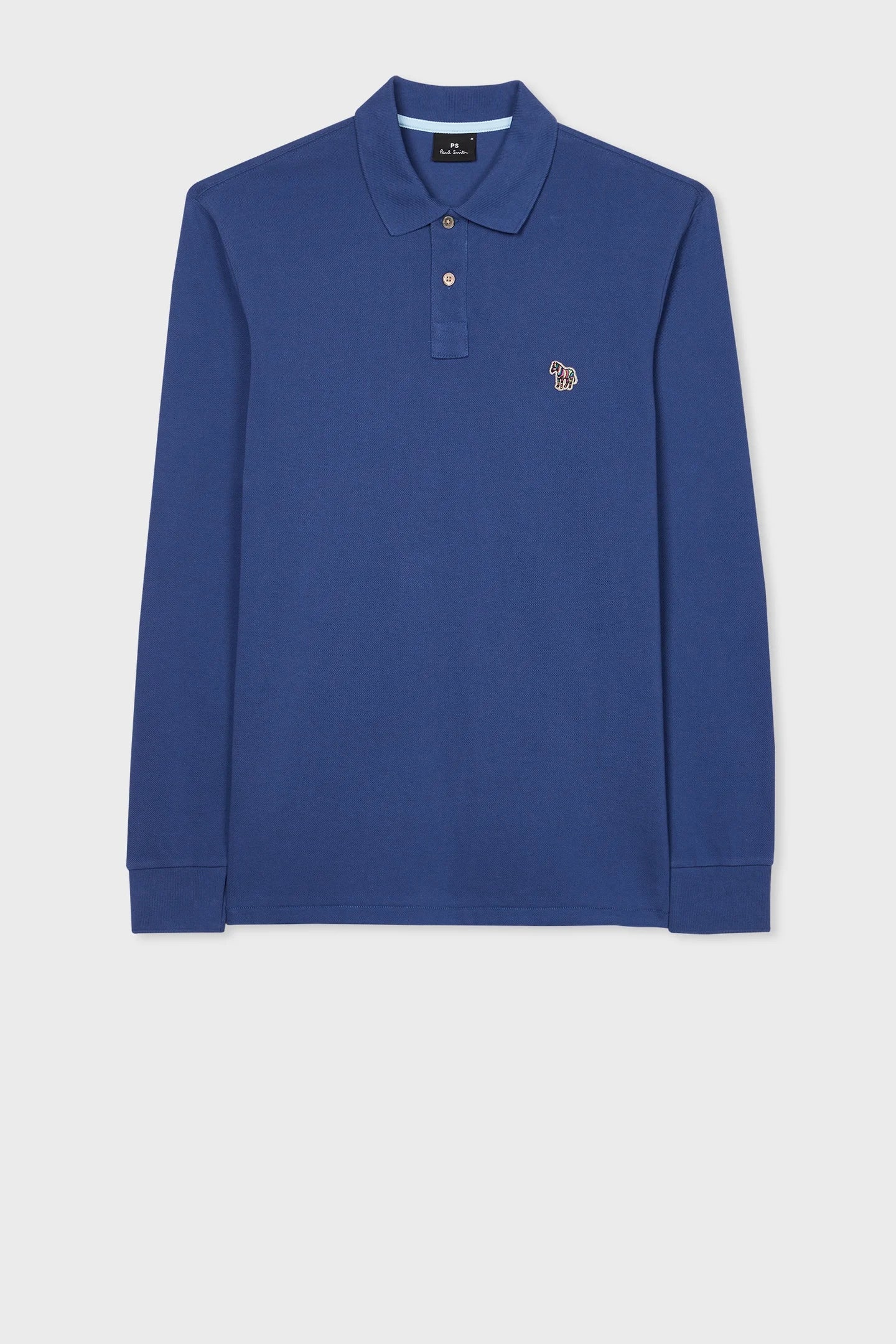 PAUL SMITH PS LONG SLEEVE PIQUE COTTON POLO SHIRT DARK ROYAL BLUE 2XL RRP£90 NEW