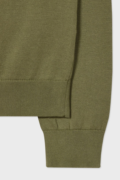 PAUL SMITH ORGANIC COTTON CREW NECK ZEBRA JUMPER KHAKI GREEN RRP £135 BNWT