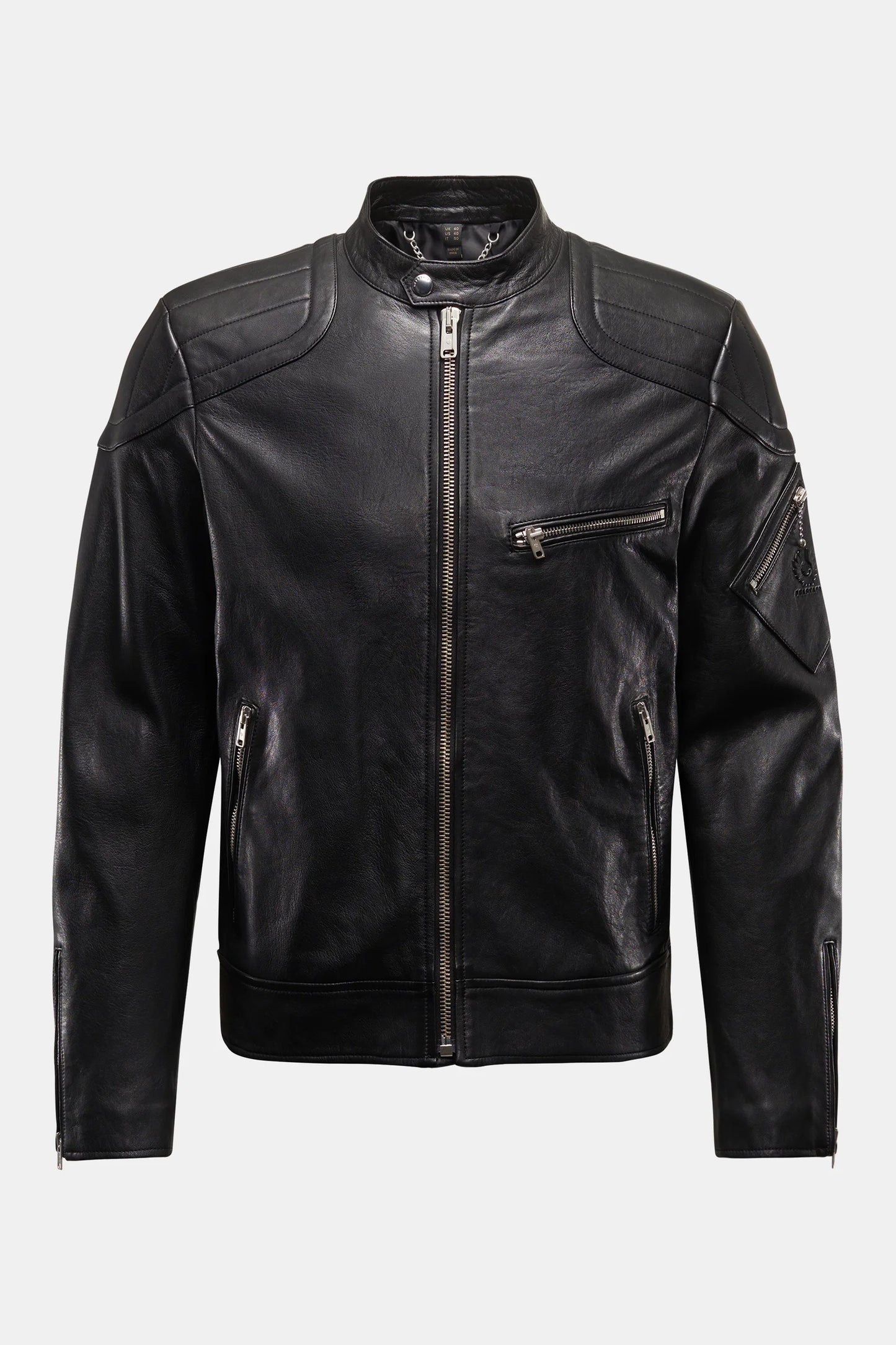 BELSTAFF T RACER CHEVIOT LEATHER BIKER JACKET BLACK RRP £850 BNWT
