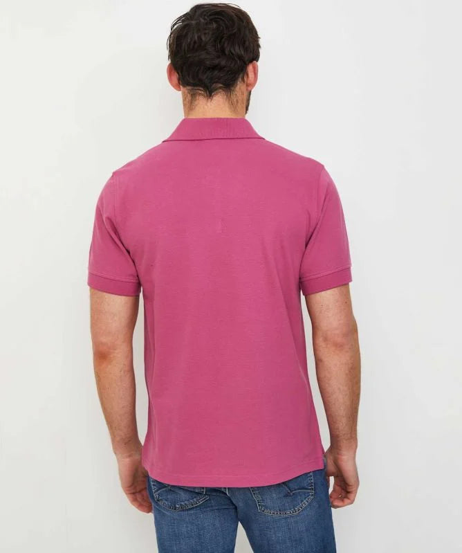 BELSTAFF PIQUE COTTON POLO SHIRT TONAL MAGENTA RRP £95 BNWT