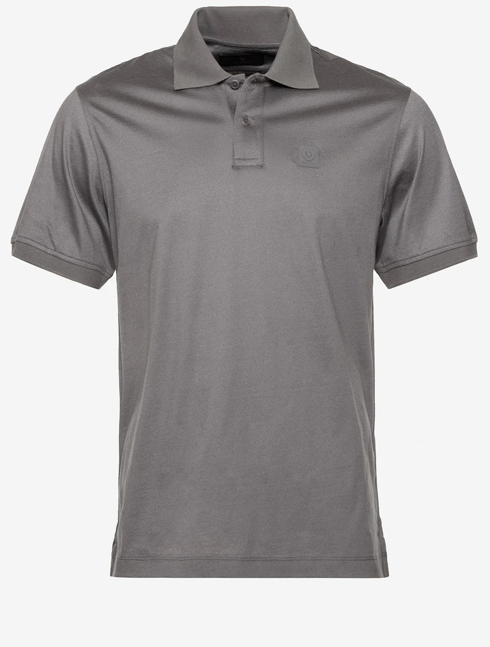 BELSTAFF STEEL MERCERISED COTTON PATCH POLO SHIRT TORNADO GREY RRP £110 BNWT