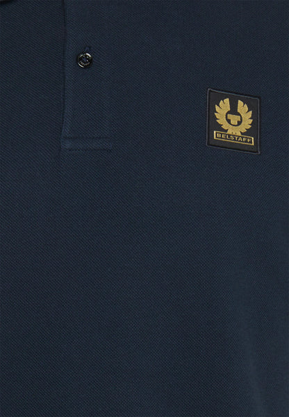 BELSTAFF PHOENIX PATCH PIQUE COTTON POLO SHIRT IN DARK INK NAVY RRP £95 BNWT