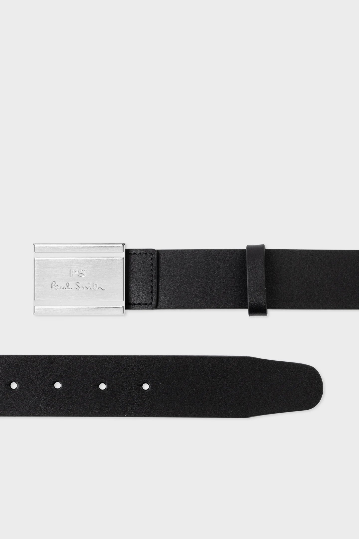 PAUL SMITH PLAQUE LEATHER BELT SIZE 38 WAIST BLACK RRP £80 BNWT
