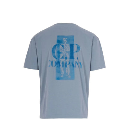 CP COMPANY 30/1 JERSEY COMFORT LOGO COTTON T-SHIRT SILVER BLUE 3XL RRP £130 BNWT