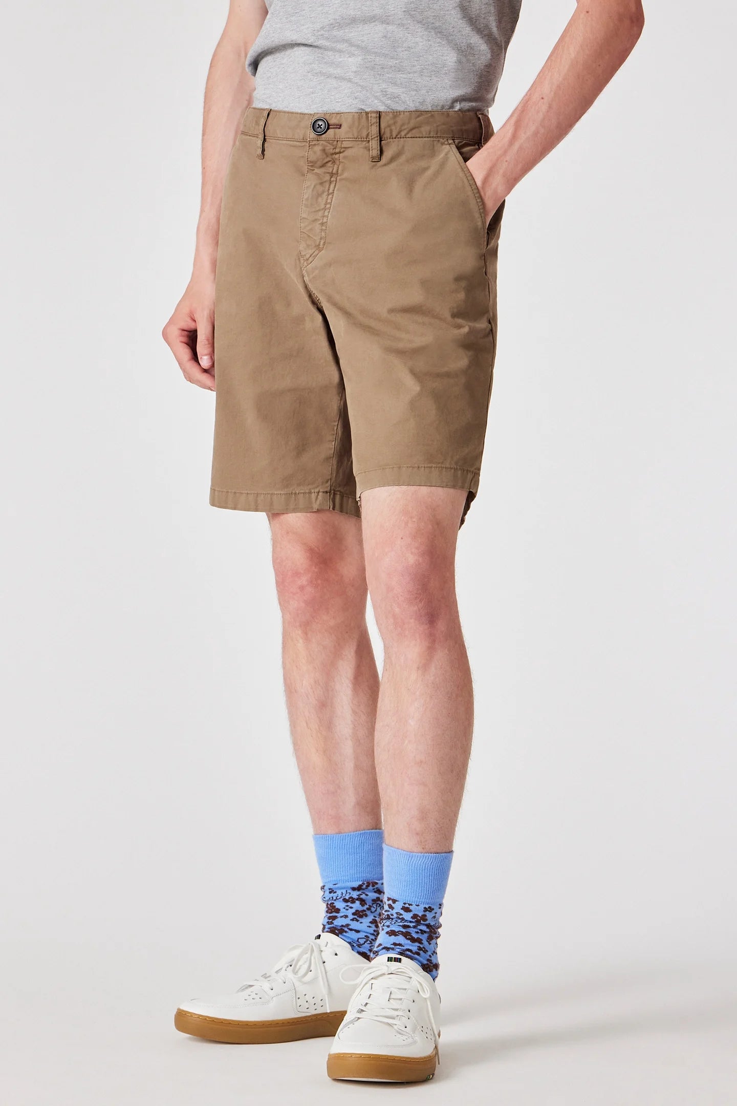 PAUL SMITH PS TAILORED ZEBRA LOGO CHINO SHORTS TAN BROWN RRP £150 BNWT