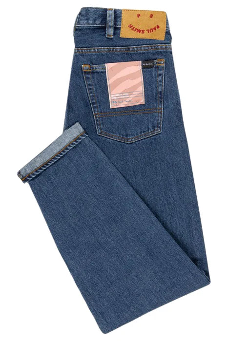 PAUL SMITH PS SMILE TAPERED FIT JEANS MEDIUM WASH BLUE 38W 34L (38LONG) RRP £150