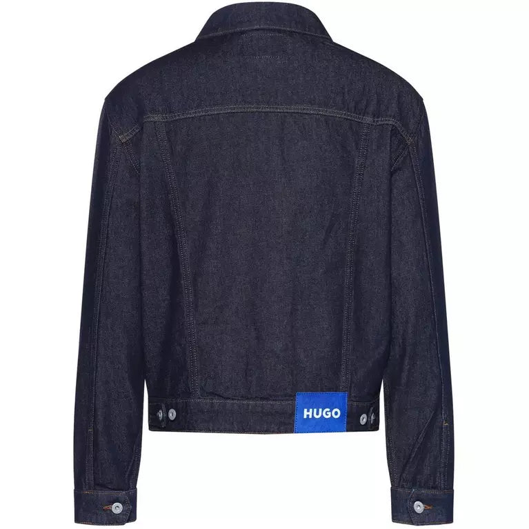 HUGO BY HUGO BOSS DEX RINSE WASH DENIM TRUCKER JACKET BLUE MEDIUM RRP £159 BNWT