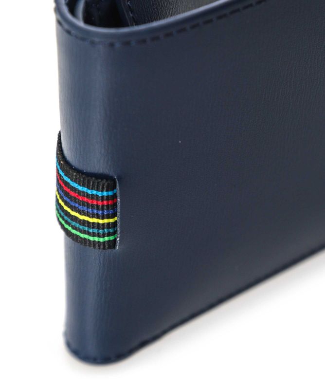 PAUL SMITH PS LEATHER BI-FOLD COIN POUCH WALLET NAVY BLUE RRP £130 NEW IN BOX