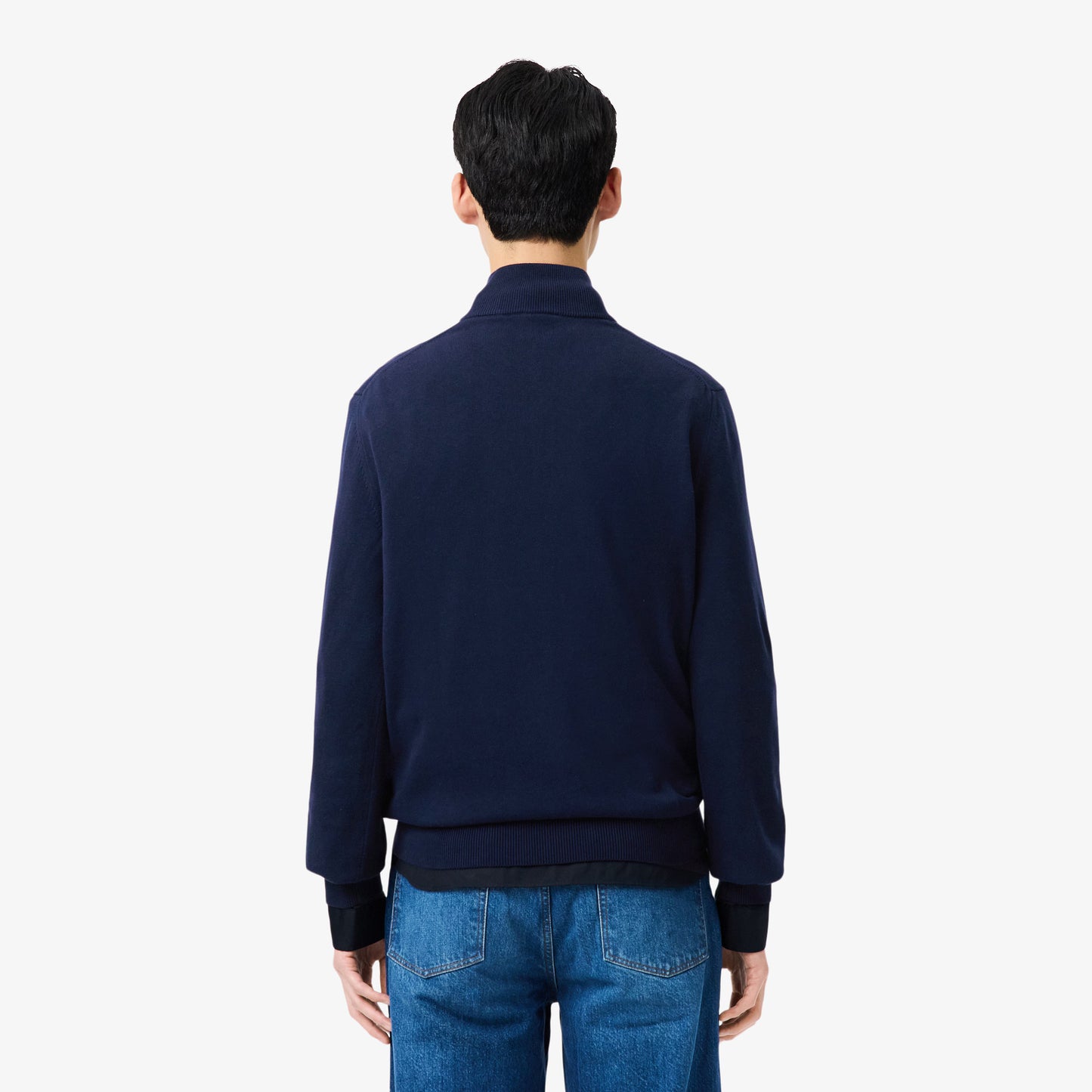 LACOSTE CROC LOGO QUARTER ZIP JUMPER NAVY BLUE SIZE RRP £130 BNWT