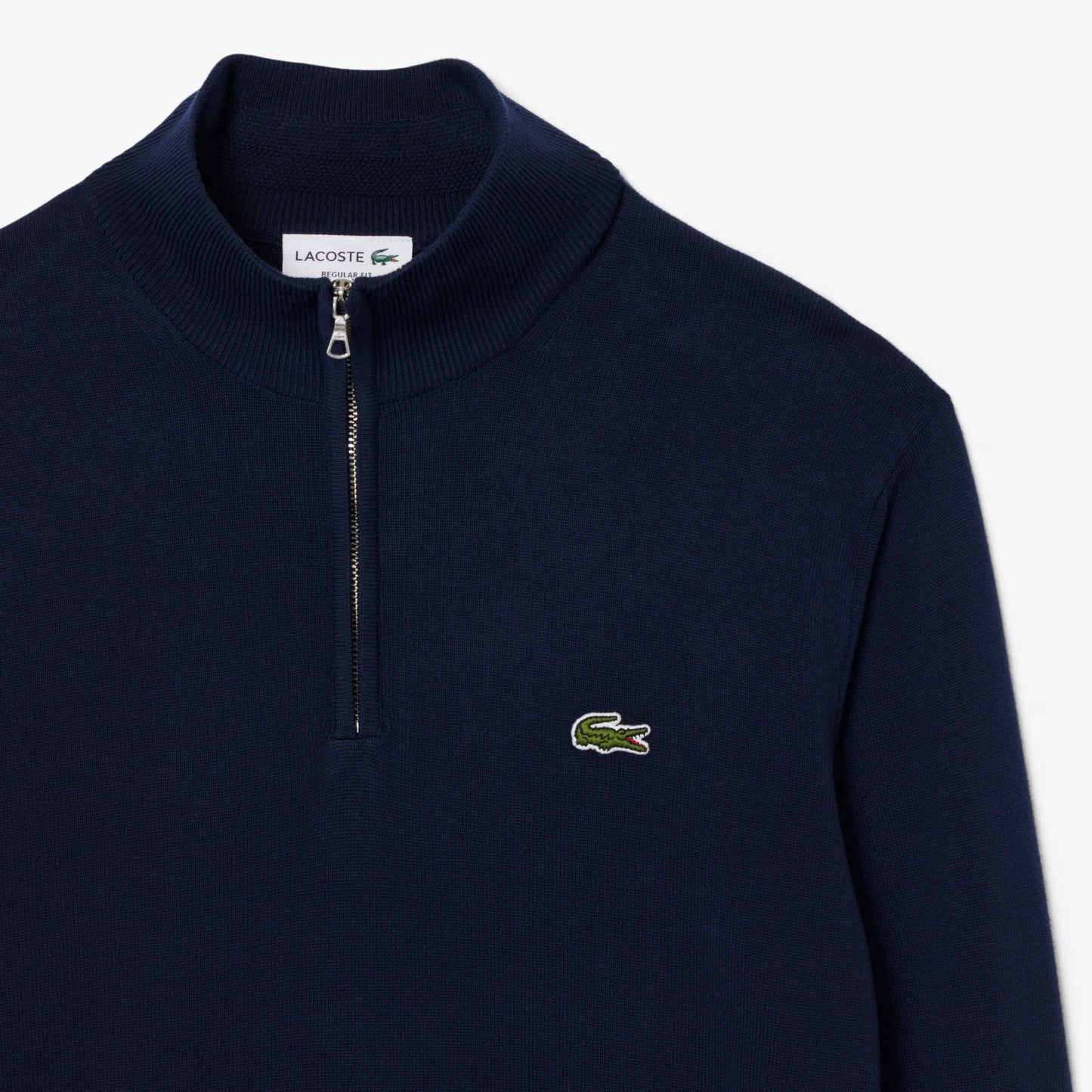 LACOSTE CROC LOGO QUARTER ZIP JUMPER NAVY BLUE SIZE RRP £130 BNWT