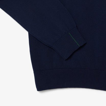 LACOSTE CROC LOGO QUARTER ZIP JUMPER NAVY BLUE SIZE RRP £130 BNWT