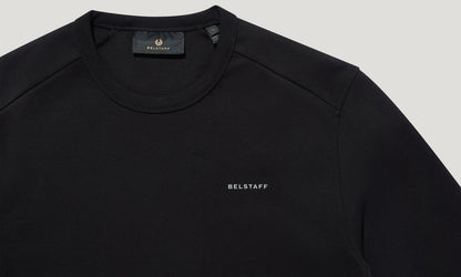 BELSTAFF ALLOY CREW NECK SWEATSHIRT BLACK RRP £155 BNWT