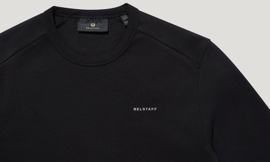 BELSTAFF ALLOY CREW NECK SWEATSHIRT BLACK RRP £155 BNWT
