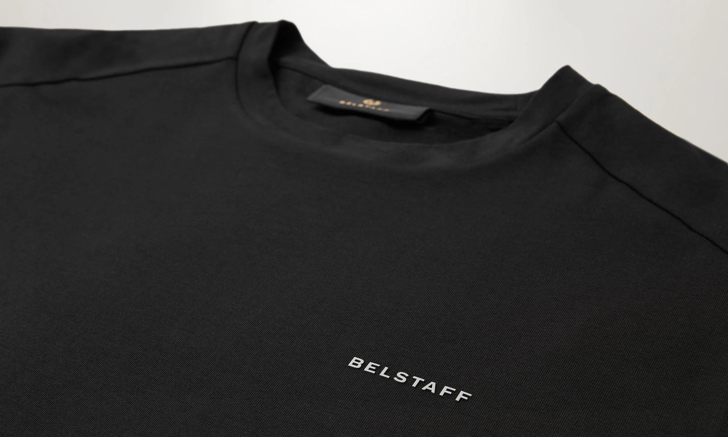 BELSTAFF ALLOY STRETCHY COTTON T-SHIRT BLACK RRP £80 BNWT