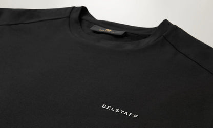 BELSTAFF ALLOY STRETCHY COTTON T-SHIRT BLACK RRP £80 BNWT