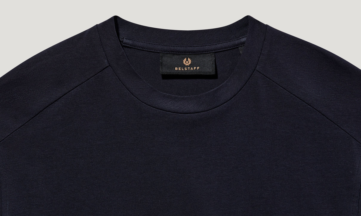 BELSTAFF ALLOY STRETCHY COTTON T-SHIRT DARK INK NAVY RRP £80 BNWT