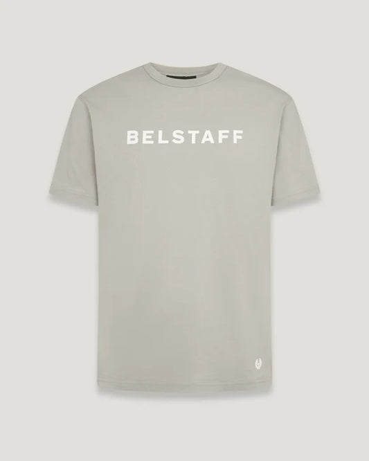 BELSTAFF LOGO COTTON T-SHIRT CEMENT GREY RRP £60 BNWT
