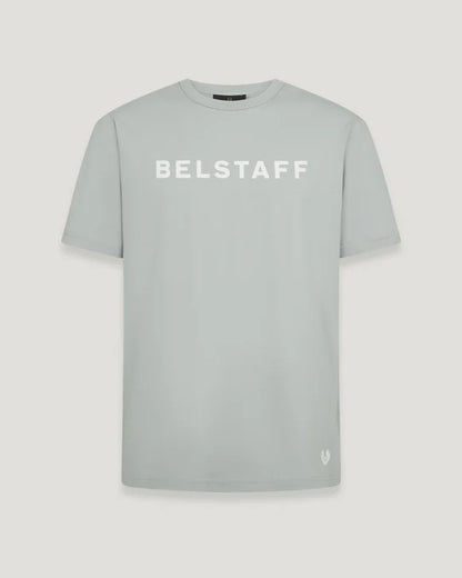 BELSTAFF LOGO COTTON T-SHIRT QUARRY BLUE RRP £60 BNWT