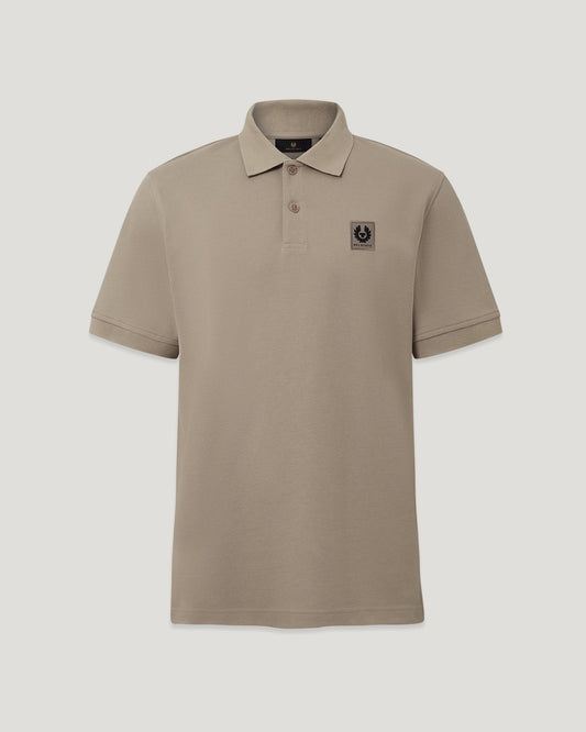 BELSTAFF PHOENIX PATCH PIQUE COTTON POLO SHIRT IN DARK SAND 2XL RRP £95 BNWT