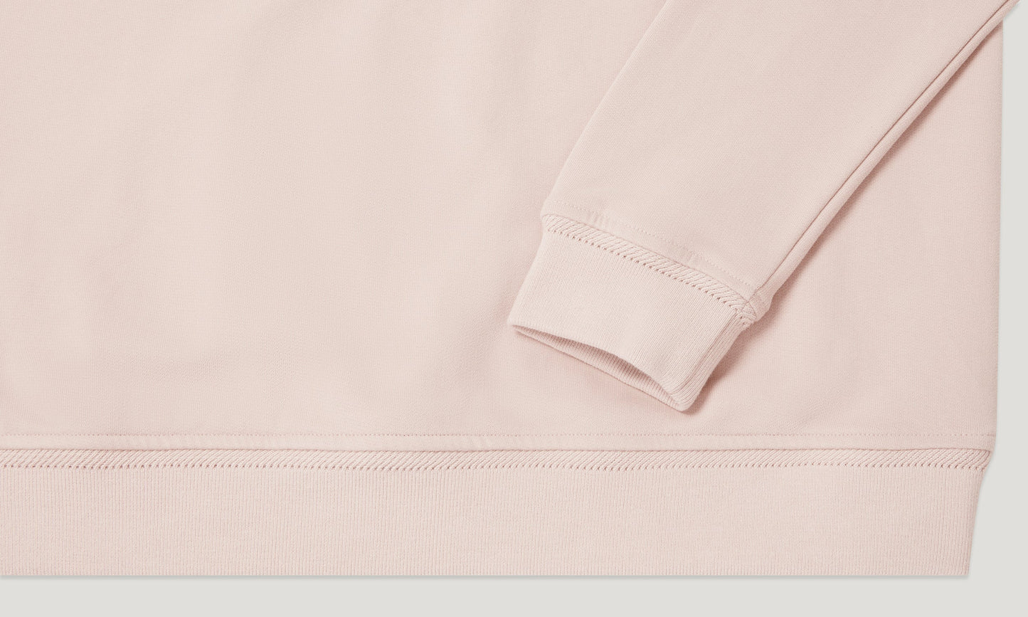 BELSTAFF QUARTER ZIP COTTON FLEECE SWEATSHIRT DUSK PINK RRP £145 BNWT