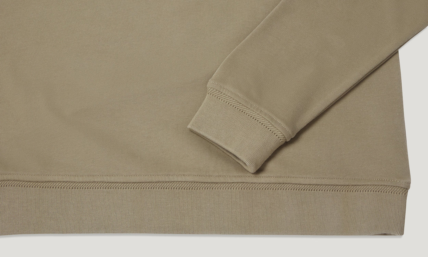 BELSTAFF QUARTER ZIP COTTON FLEECE SWEATSHIRT FATIGUE GREEN RRP £145 BNWT