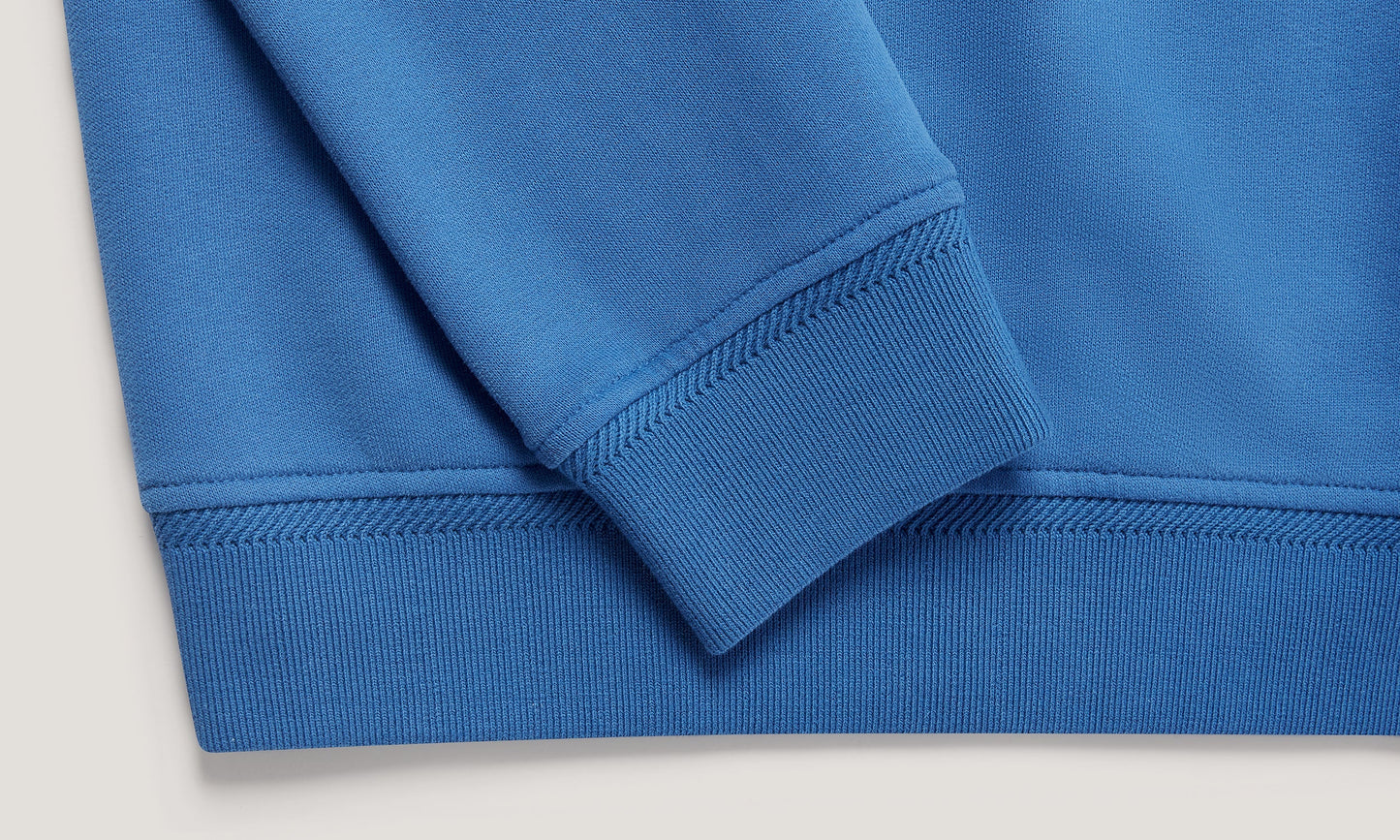 BELSTAFF QUARTER ZIP COTTON FLEECE SWEATSHIRT MARINE BLUE RRP £145 BNWT
