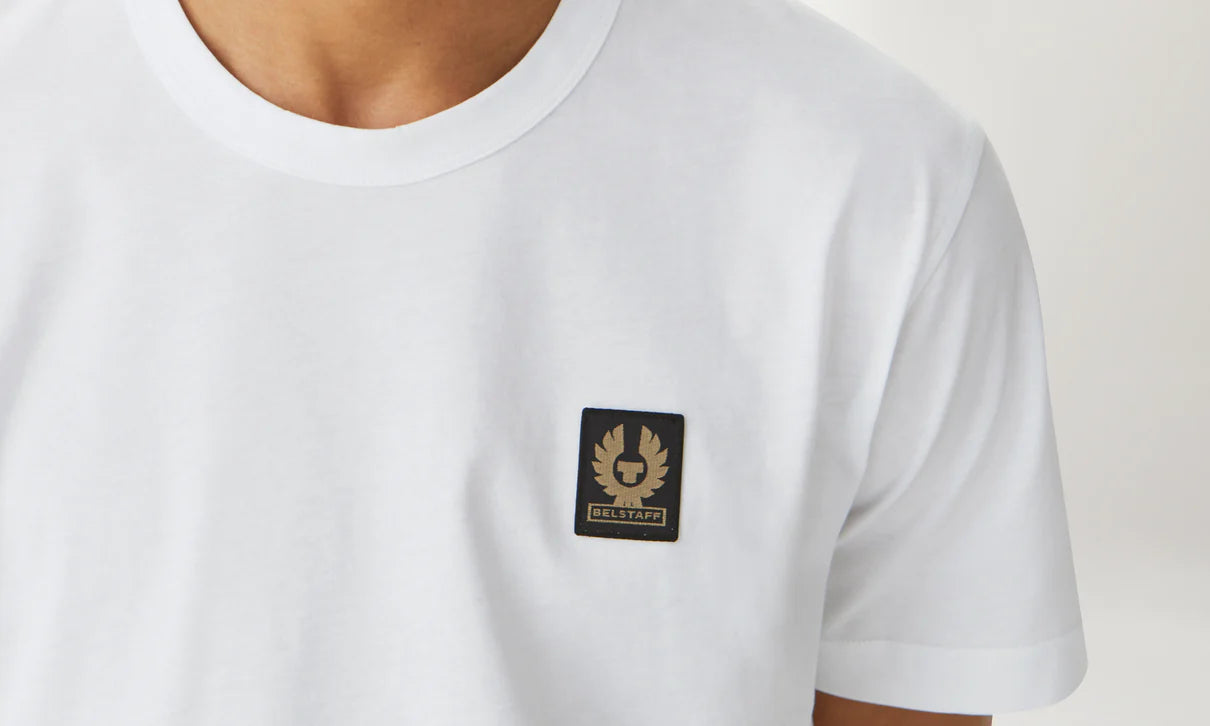 BELSTAFF PHOENIX PATCH COTTON T-SHIRT WHITE 2XL RRP £60 BNWT