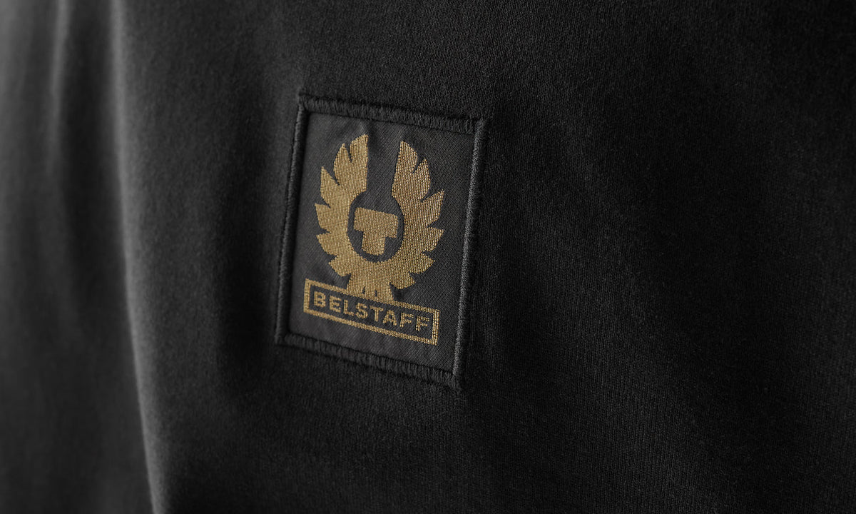 BELSTAFF PHOENIX PATCH COTTON T-SHIRT BLACK SMALL RRP £60 BNWT
