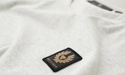 BELSTAFF PHOENIX PATCH COTTON T-SHIRT OLD SILVER HEATHER RRP £60 BNWT