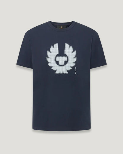 BELSTAFF BITMAP LOGO COTTON T-SHIRT DARK INK NAVY RRP £60 BNWT