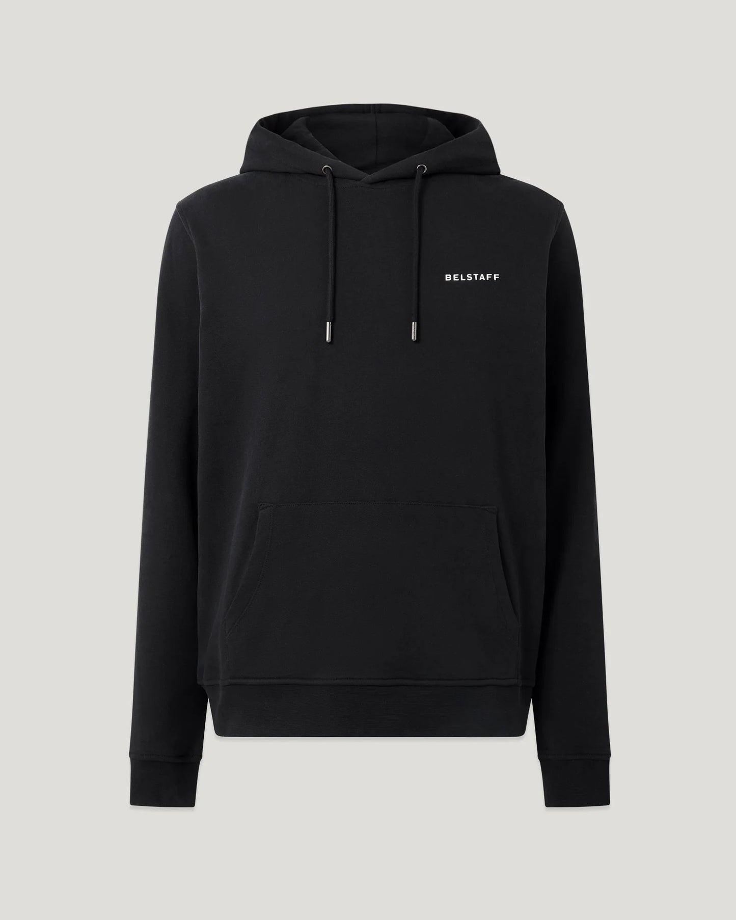 BELSTAFF BORDER COTTON FLEECE HOODED SWEATSHIRT HOODIE BLACK RRP £155 BNWT